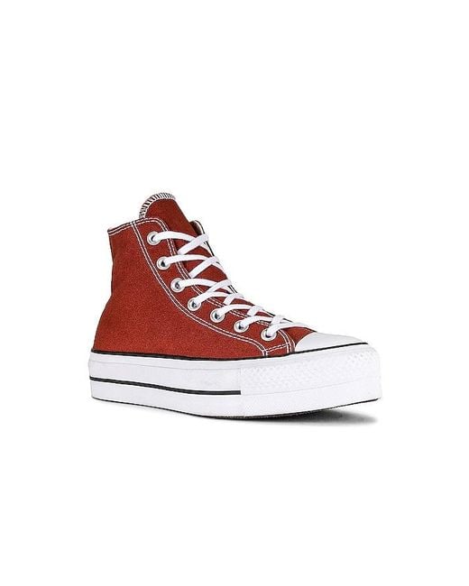 Converse PLATEAU-SNEAKERS CHUCK TAYLOR ALL STAR LIFT in Rot | Lyst DE