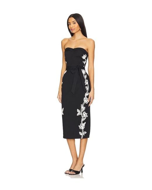 Hemant & Nandita Black Midi Dress With Tie Up Belt