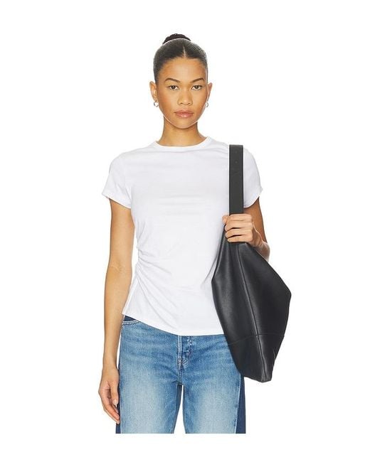 Madewell Blue Asymmetrical Snitched Tee Shirt