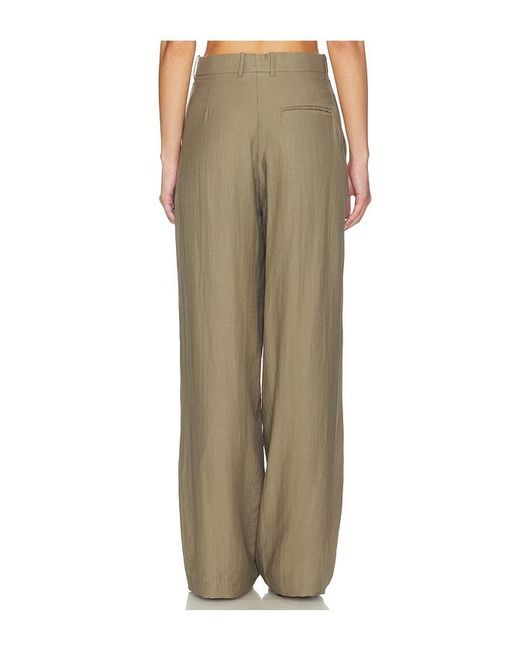 MOTHER OF ALL Natural Hedi Mid Waist Tailored Linen Pant