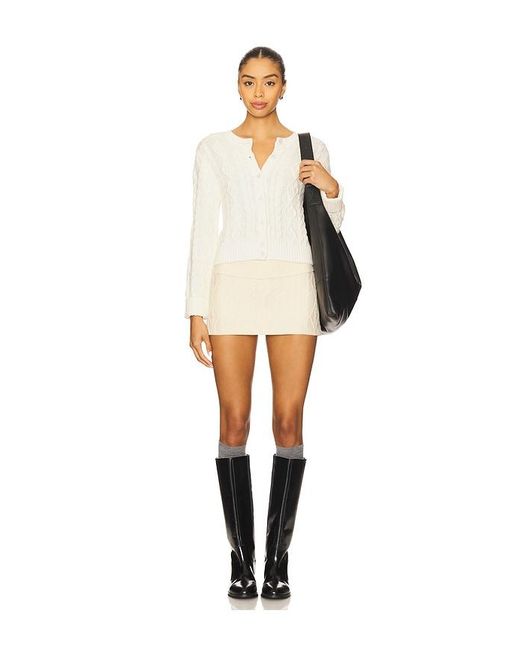 Frankie's Bikinis Natural Marley Cable Knit Cardigan