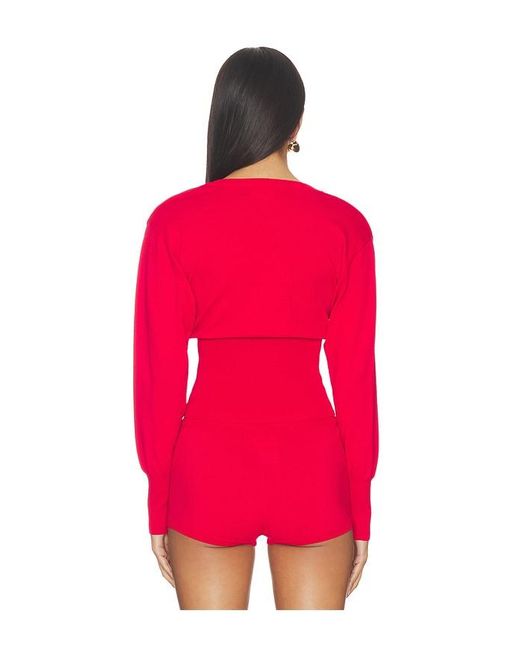 superdown Red Jayella Knit Top