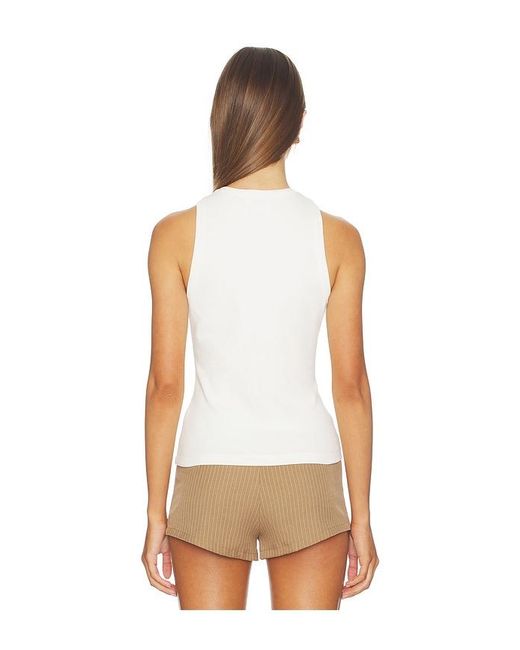 AKNVAS White Camille Flower Tank