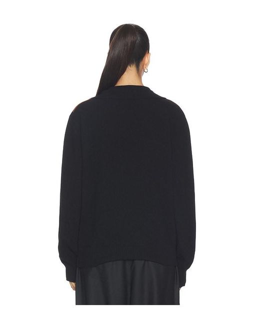 Rohe Black Compact Knitted Check Polo