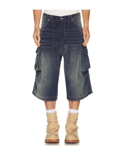 424 Blue Camo Bermudas for men