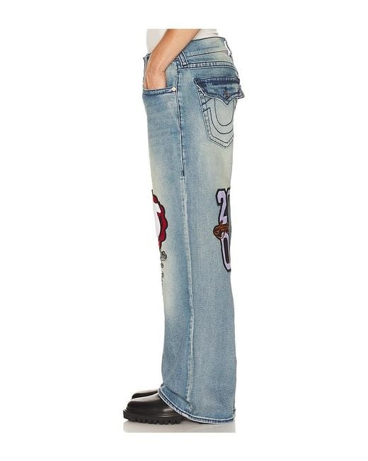 True Religion Blue Patch Vinny Flap Jeans for men