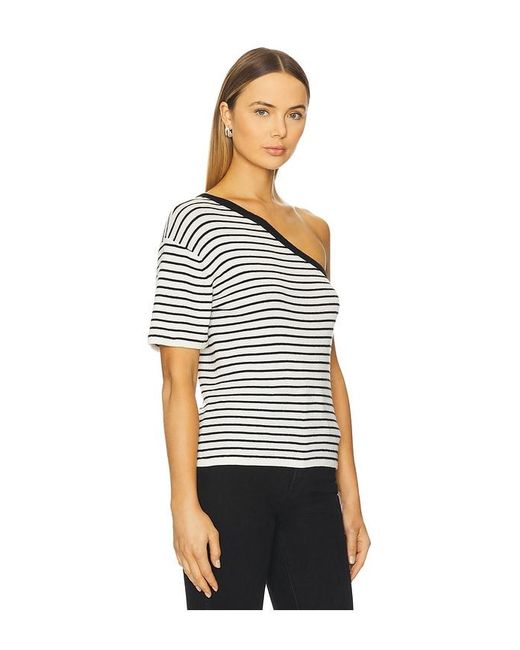 Lisa Yang White Mirana Stripes Top