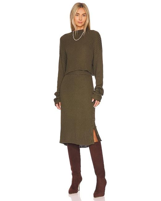 PULL CROPPED en Olive Bobi en coloris Green
