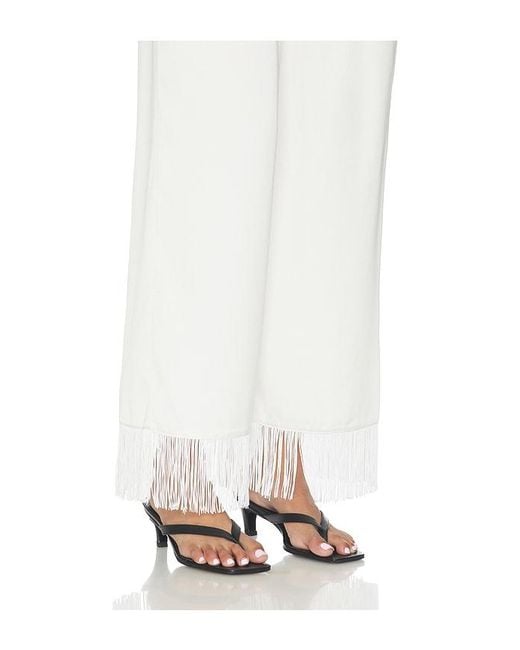 Artless White Blair Fringe Pants