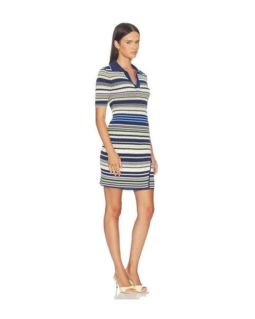 Jonathan Simkhai Blue Lira Polo Wrap Mini Dress
