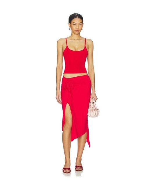 Lioness Red Rendezvous Midi Skirt