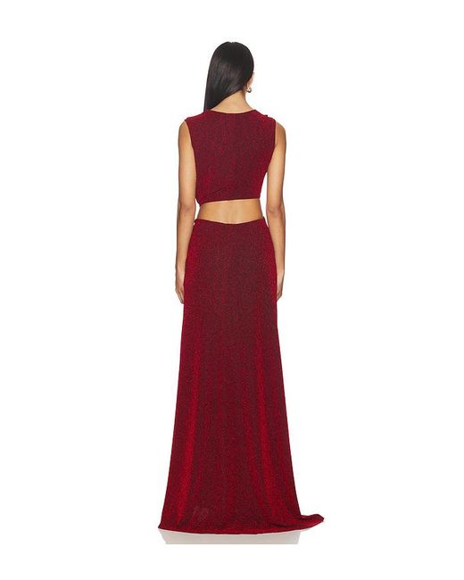 Sid Neigum Red Triple Loop Knit Dress