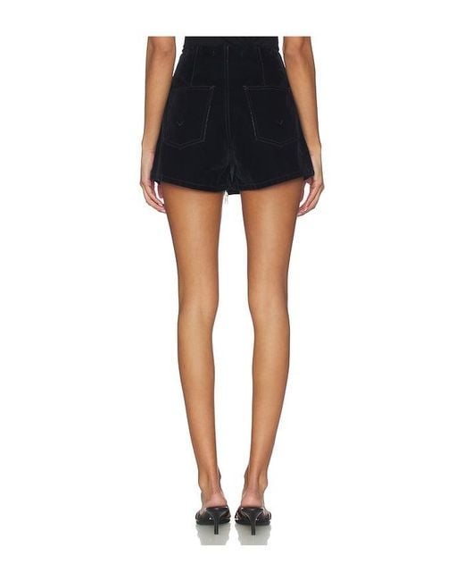 Hudson Black Mini Wrap Skort
