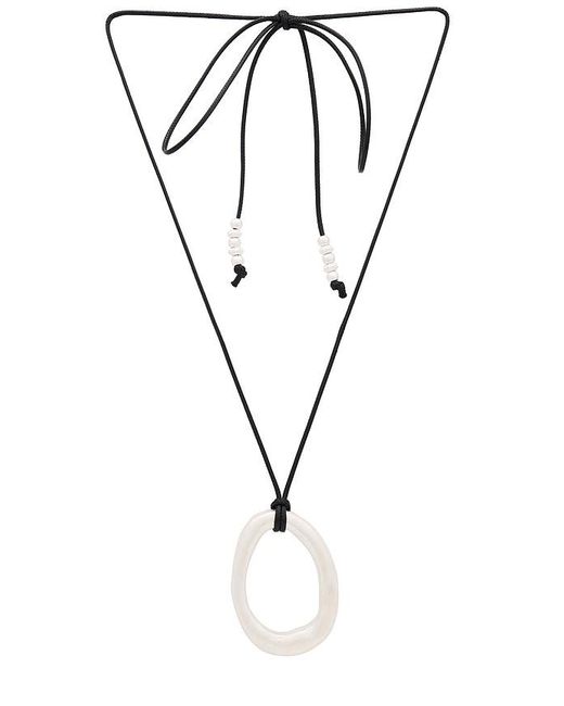 petit moments Black Pear Corded Necklace