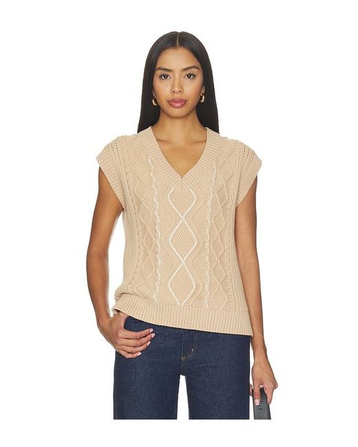 Varley Blue Benedetta Knit Top