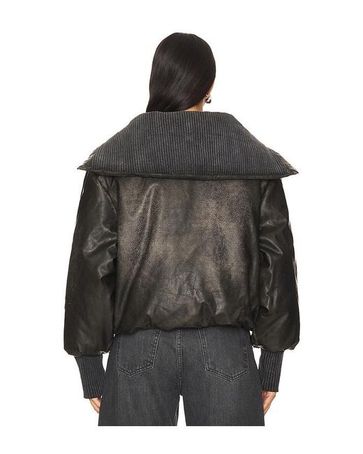 Jaded London Black Puffer Bomber