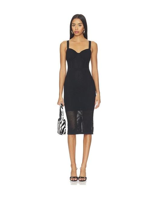 L'Agence Black 'Agence Michelle Bra Cup Pointelle Dress