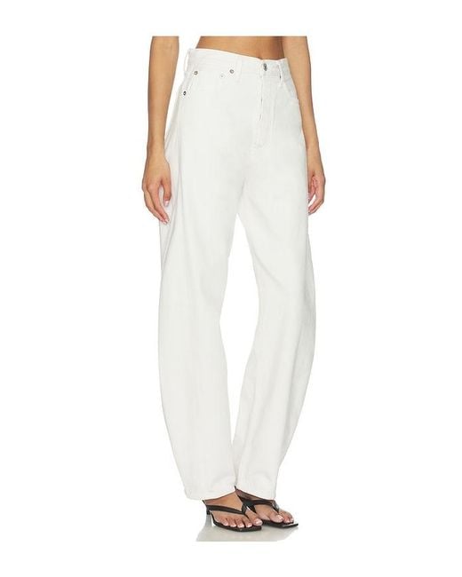 Agolde White Luna Pieced Jean
