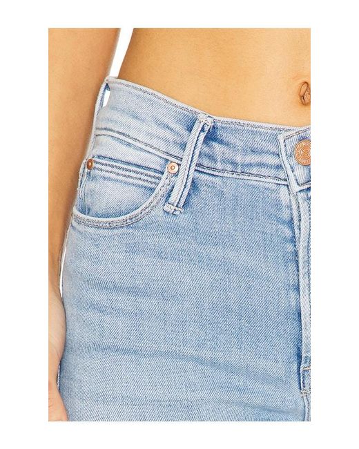 Mother Blue The Mid Rise Dazzler Ankle Fray Jeans