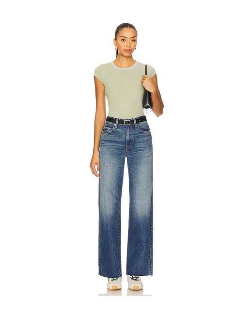SLVRLAKE Denim Blue Grace Wide Leg Jeans