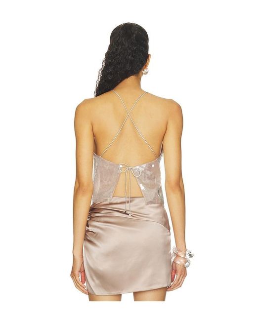retroféte Natural Norma Sequin Top