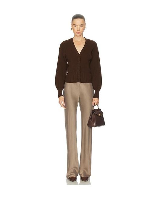 L'academie Brown Monnie Knit Cardigan