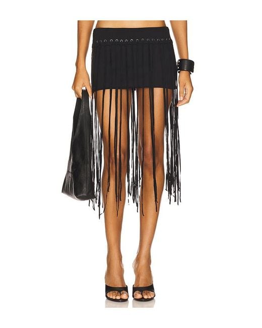 Nii HAI Black Fringe Swim Skirt