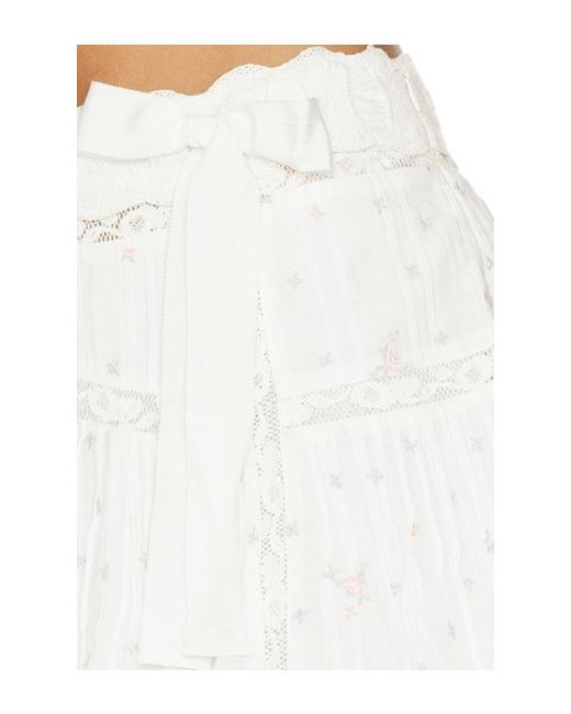 LoveShackFancy White Willia Skirt
