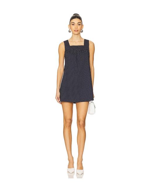 WeWoreWhat Blue Square Neck Mini Dress