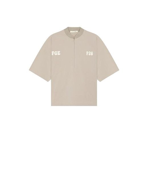 Fear Of God Natural Half Zip Baseball Shirt for men