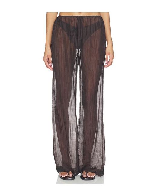 LNA Brown Velma Sheer Pant