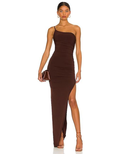 Nookie Brown Aria One Shoulder Gown