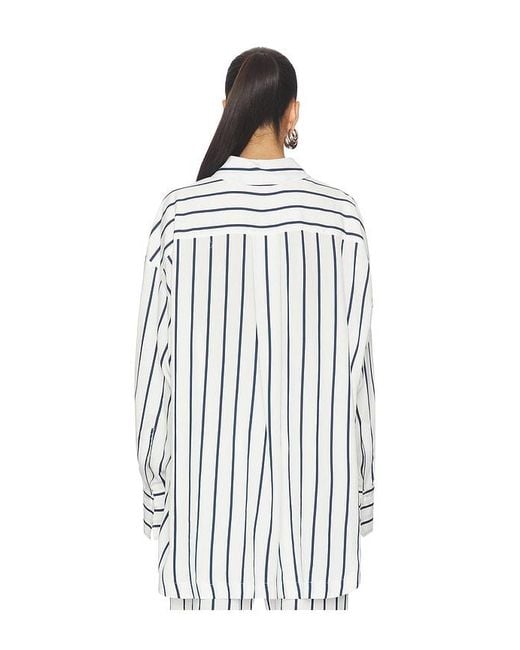 The Attico White Striped Button Down Shirt