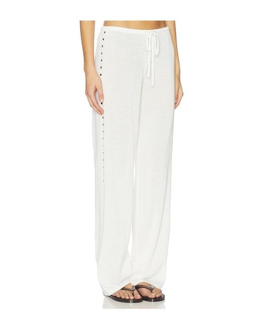 Frankie's Bikinis White Ela Knit Pant