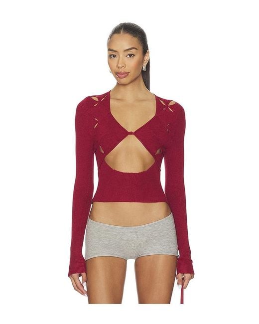 Isa Boulder Red Argyle Open Top