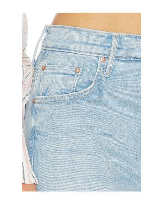 Mother Blue The Insider Crop Step Fray Jeans