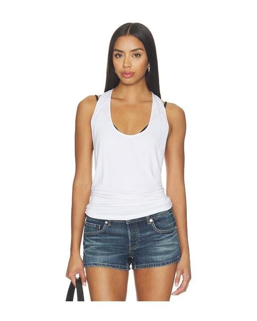 EB DENIM White Valley Racer Tank