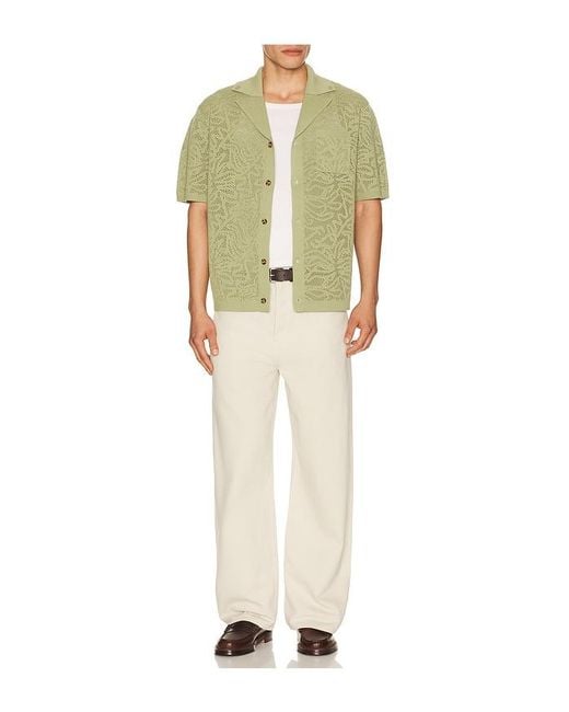 Drole de Monsieur Green Chemise Maille Dentelle for men