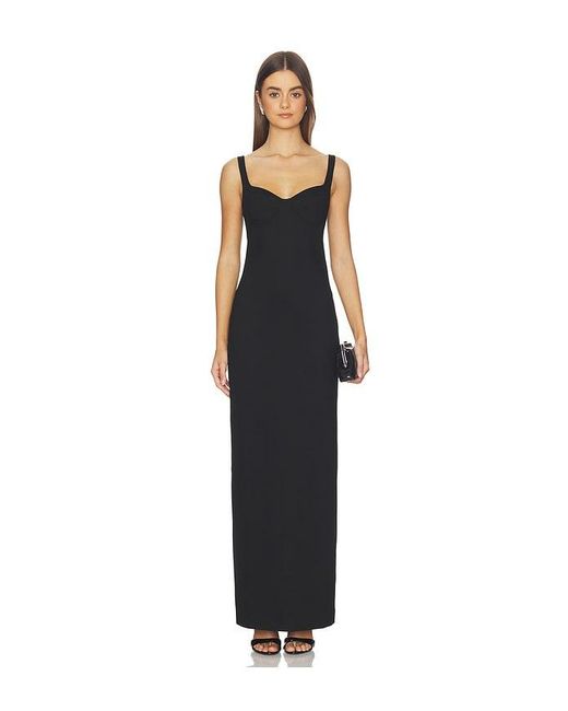 Jonathan Simkhai Black Cabot Sculpted Scuba Maxi Dress