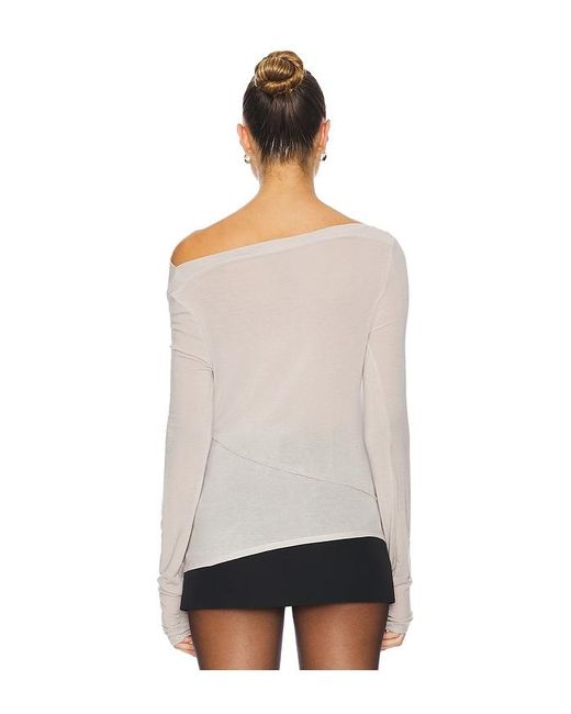 geel White Drew Top