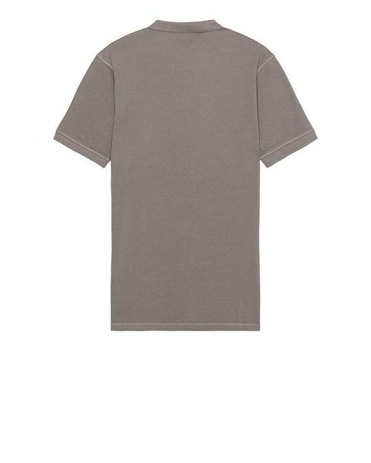 AllSaints Gray Reform Short Sleeve Polo for men