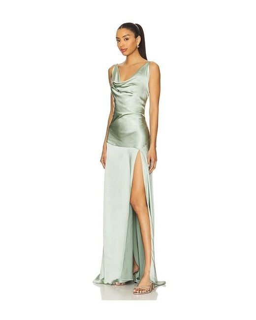 Elliatt White Kleid Aus Drapiertem Satin