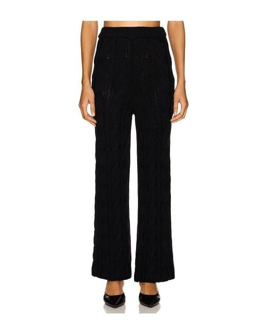 ROWEN ROSE Black Knit Pant