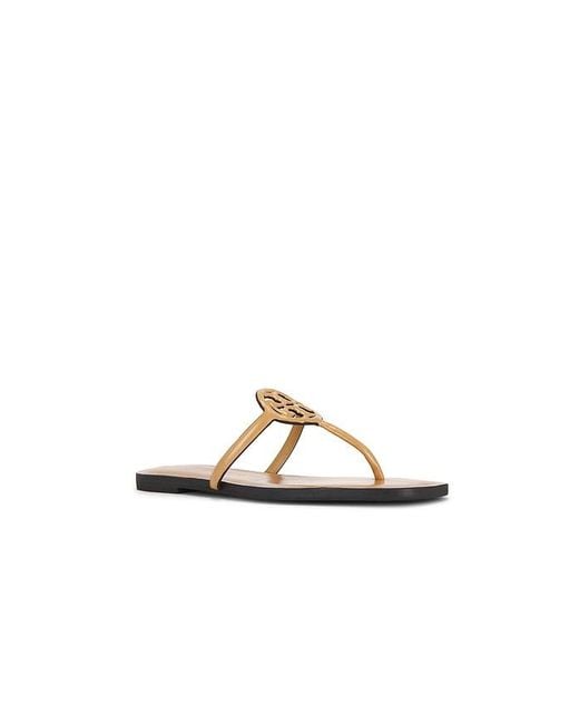 Tory Burch White Miller Square Toe Flip Flop
