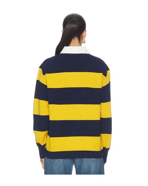 Nili Lotan Orange Rashida Rugby Sweater