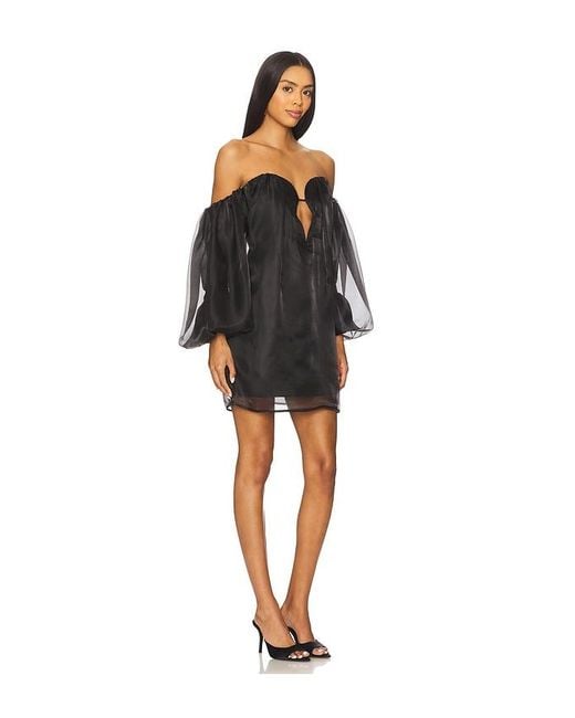 Bardot Black Freda Volume Mini Dress