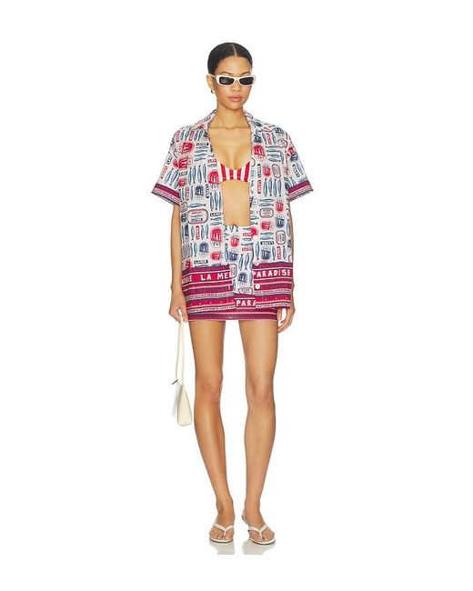 Show Me Your Mumu Red Parker Button Down