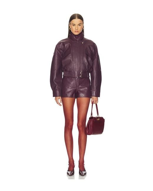 retroféte Purple Lykke Leather Jacket