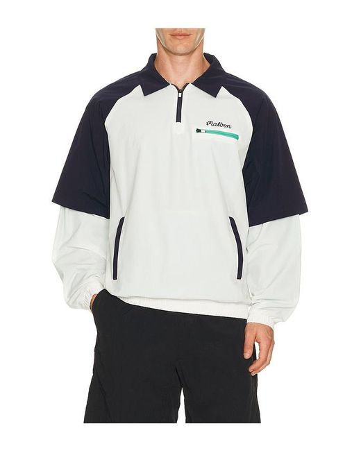 Malbon White Marina Windshirt for men