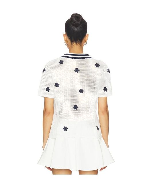 The Upside White Piazza Koa Knit Top